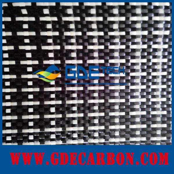 Black and Blue fiber combination Carbon Kevlar Hybrid Fabric Color